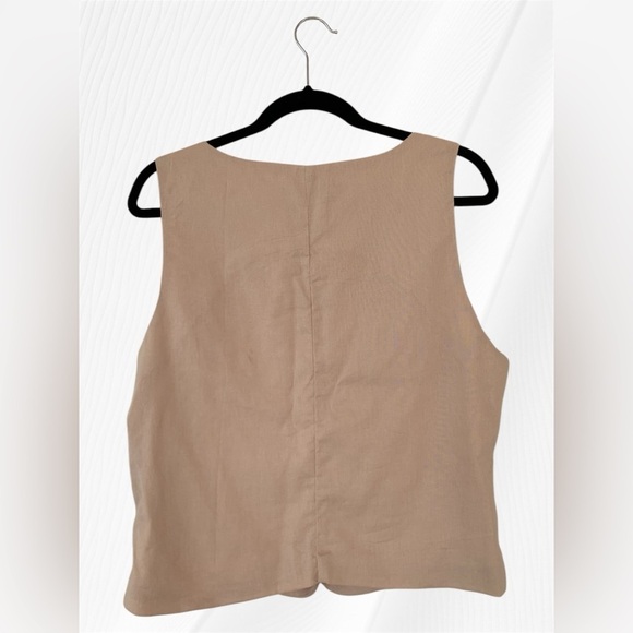 Alice Blue Floral Embroidered Tan Top - Picture 3 of 12